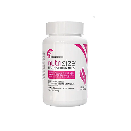 Vitamina para Cabelo, Pele e Unhas – Nutrisize Woman| Suplemento Feminino 750mg 30 Cáps– 1 mês de uso.