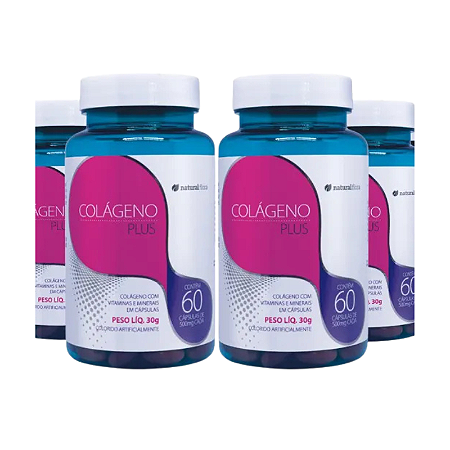 Colágeno, Elasticidade e Hidratação da Pele – Colágeno Plus 500mg 60 Capsulas| Leve 8 Pague 6