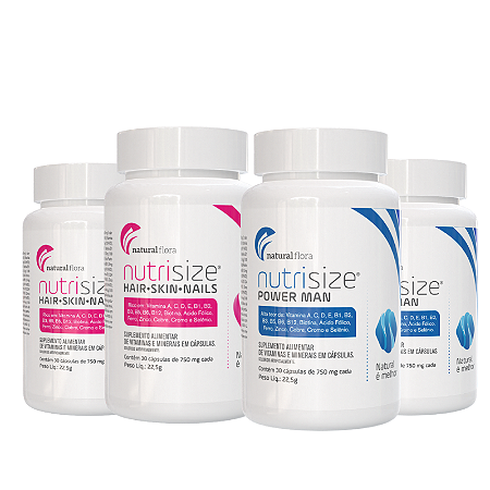 Combo 2 Nutrisize Woman+2 Nutrisize Man com 30 Cápsulas cada