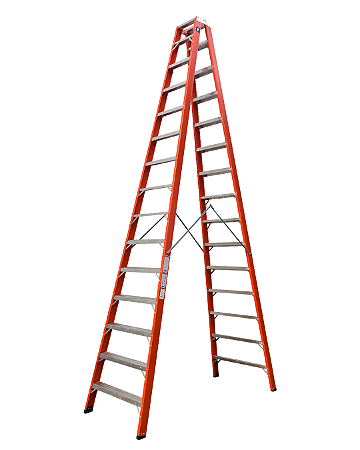 Escada Tesoura Duplo Acesso 14 degraus | 4,35M Sudeste/Cogumelo