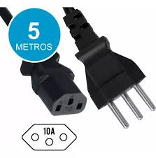 Cabo de Força Novo Padrão 10A 10 Metros