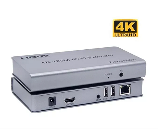 Extensor HDMI 120 metros  4K com função  KVM