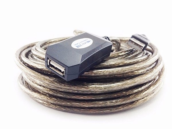 Cabo Extensor Usb 2.0 Amplificado Ativo  Macho-a Fêmea-a