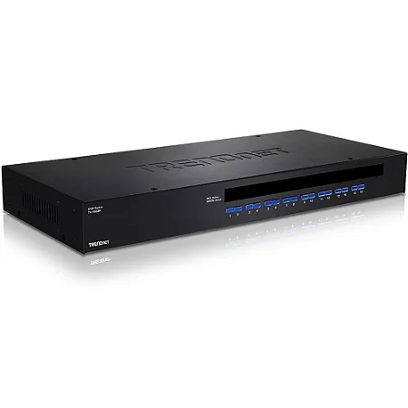 KVM 16 portas VGA para rack 19"