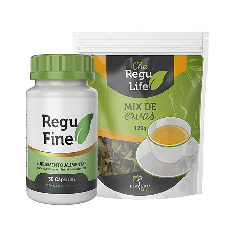 Regu Fine e Regu Life Combo Emagrecedor 5x mais forte Bem Estar Life