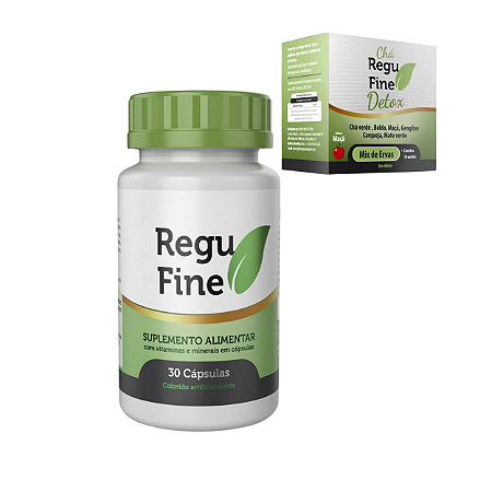 Regu Fine Groselha Negra 30 cáps. e Regu Fine Detox- Bem Estar Life