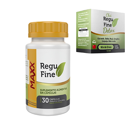 Regu Fine Maxx 30 cáps. e Regu Fine Detox- Bem Estar Life