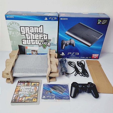 499- Console PS3 Playstation 3 Super Slim GTA 5