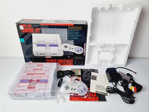 533- Console Super Nintendo SNES Control Set excelente