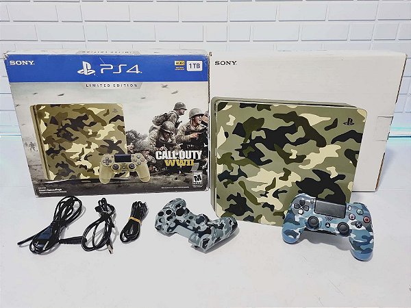 J101- Console PS4 Playstation 4 Slim Call of Duty WWII