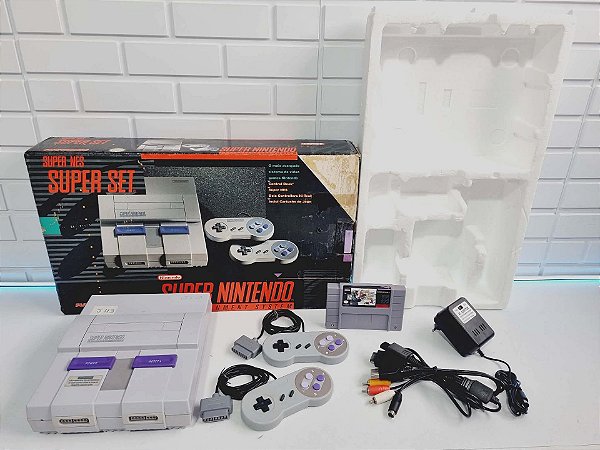 J113- Console Super Nintendo SNES pronto para jogar