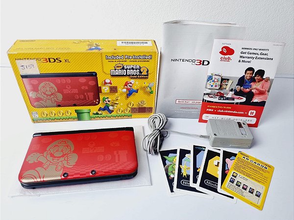 J159- Console Nintendo 3ds xl Mario RED