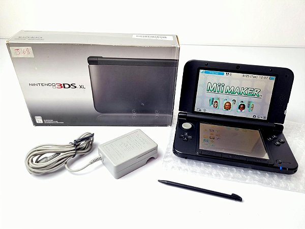 J168- Console 3DS XL preto funcionando perfeitamente