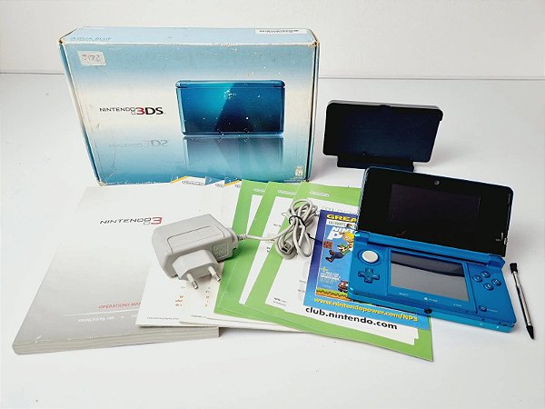 J173- Console 3DS old Azul funcionando perfeitamente.