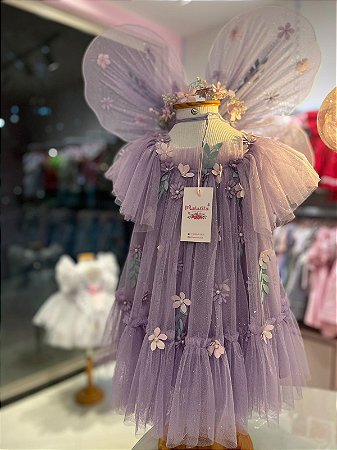 Vestido Fada Lílas -2 anos