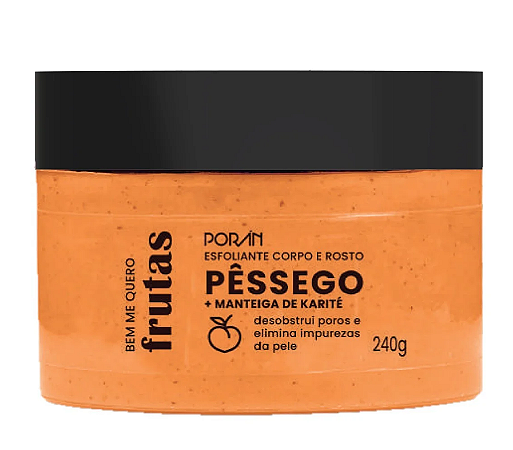 Esfoliante Corpo E Rosto Pêssego Porán 240g