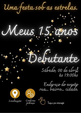 Convite Interativo Debutante