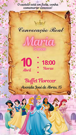 Convite Princesas