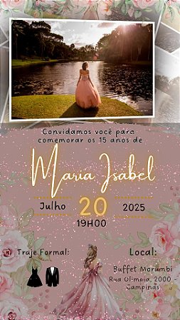 Convite Animado Debutante