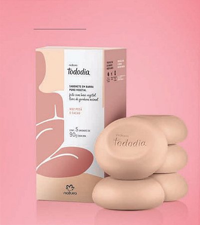 Sabonete em barra puro vegetal noz pecã e cacau