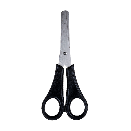 Tesoura Escolar Black Inox 130Mm Cabo Preto Cx/60 Und Leoeleo