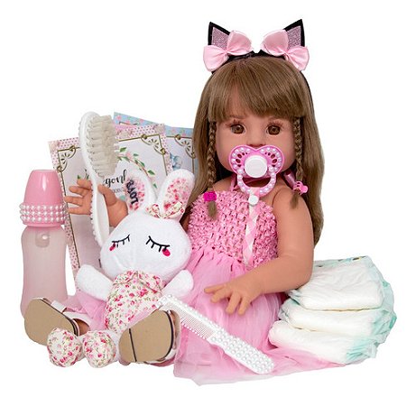 Bebe Reborn Menina Bailarina Boneca Realista Linda Silicone