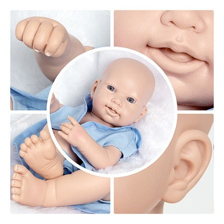 Boneco Bebê Reborn Realista Menino Silicone Pode Dar Banho