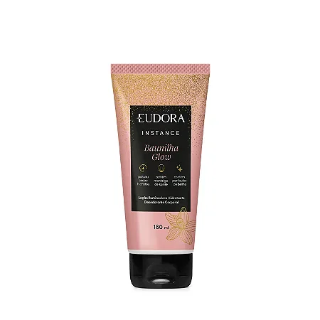 Loção Iluminadora Hidratante Desodorante Corporal Instance Baunilha Glow 180ml