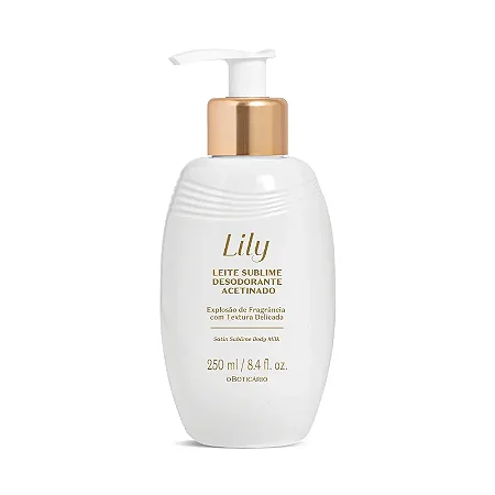 Leite Sublime Desodorante Acetinado Corporal Lily 250ml