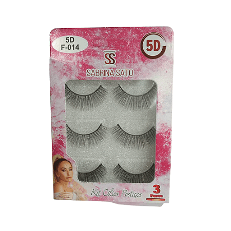 Kit Cílios Postiços Sabrina Sato - 3 Pares F-014