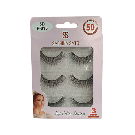 Kit Cílios Postiços Sabrina Sato - 3 Pares F-015