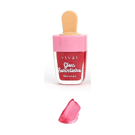Gloss Labial Sorvetinho Vivai 6,5ml - Morango