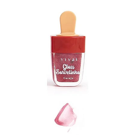 Gloss Labial Sorvetinho Vivai 6,5ml - Cereja