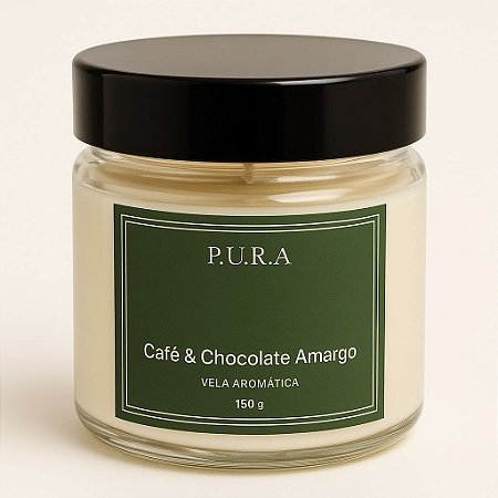 Vela Aromática Artesanal Café e Chocolate P.U.R.A