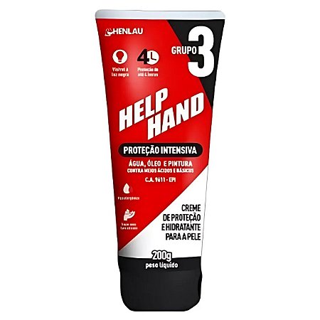 Creme De Proteção Help Hand Grupo 3 200g - CA 9611 - HENLAU