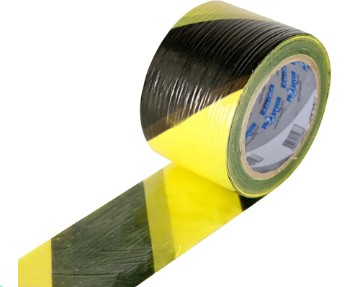 Fita Para Sinalização Amarela e Preta 7cm x 200MTS