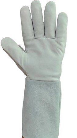 Luva vaqueta palma e dorso c/ punho de raspa. Punho 15cm - TKVB - CA 9154