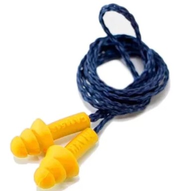Protetor Auditivo Plug Silicone Amarelo Com Cordão 17DB - Maxxi Royal - CA 41614