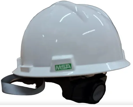 Capacete Branco Com Catraca e Jugular - MSA - CA498