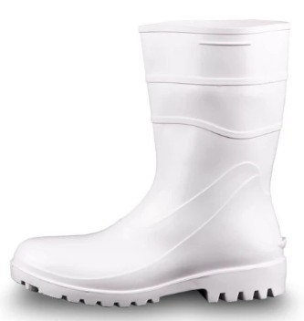 Bota de PVC Cano Médio com Forro Branca - Bracol - CA - 37456