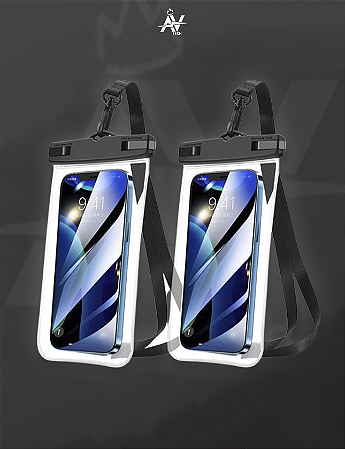 Capa Bolsa Prova Dágua Impermeável Celular Transparente Universal