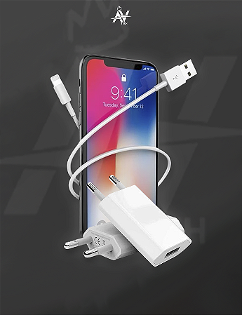 Kit Carregador Lightning - USB - LE 404