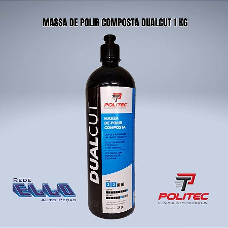 Massa de Polir Composta Dualcut Politec 1 Kg em Sumaré