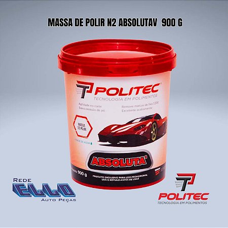 Massa de polir N2 Absoluta Politec 500g em Sumaré