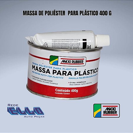 Massa de Poliéster para plástico Maxi Rubber 400 g