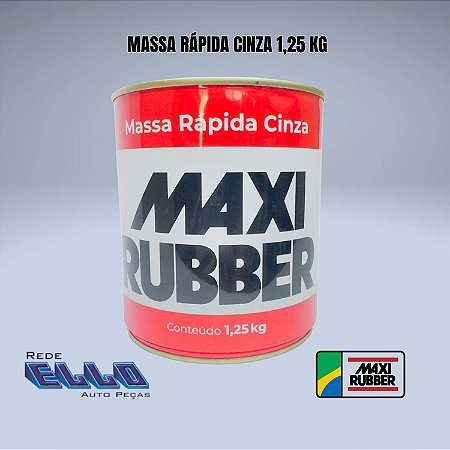 Massa Rápida Cinza Maxi Rubber 1,25 Kg em Sumaré