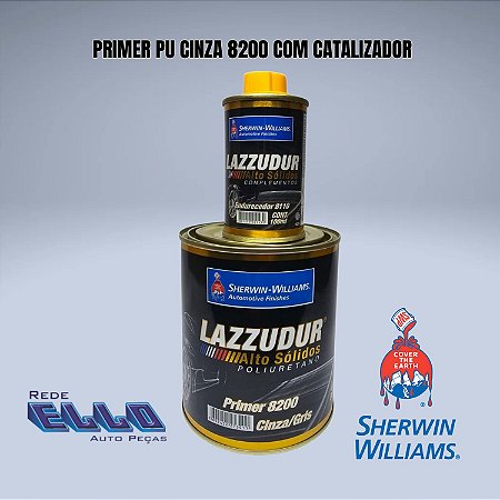 Primer PU Cinza 8200 900 ML Com catalizador Lazzuril em Sumaré