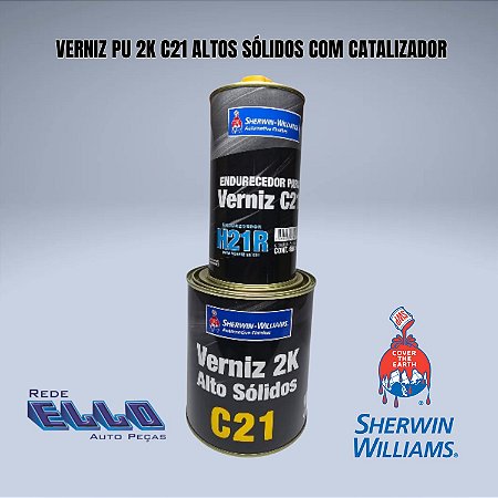 Verniz 2K C21 Alto Sólido de 900 ml Com catalizador Lazzuril em Sumaré