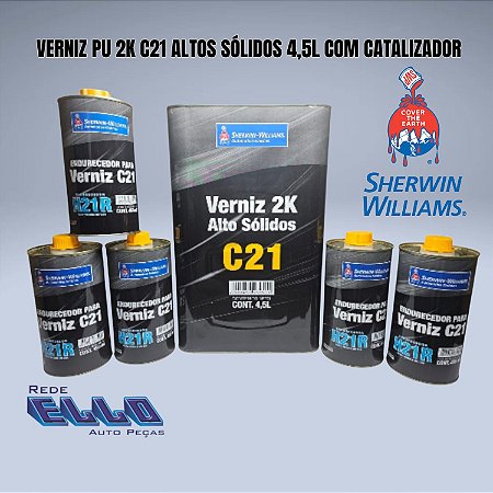 Verniz 2K C21 Alto Sólido de 5 L Com catalizador Lazzuril em Sumaré
