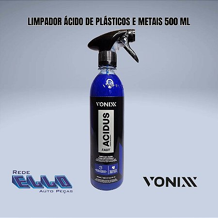 Limpador Acidus Fast Vonixx para plásticos e metais de veículos em Sumaré